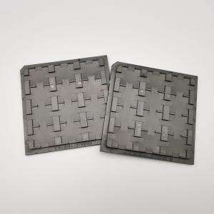 China Black Plastic Waffle Pack Tray ESD 12PCS High Temperature Tray wholesale