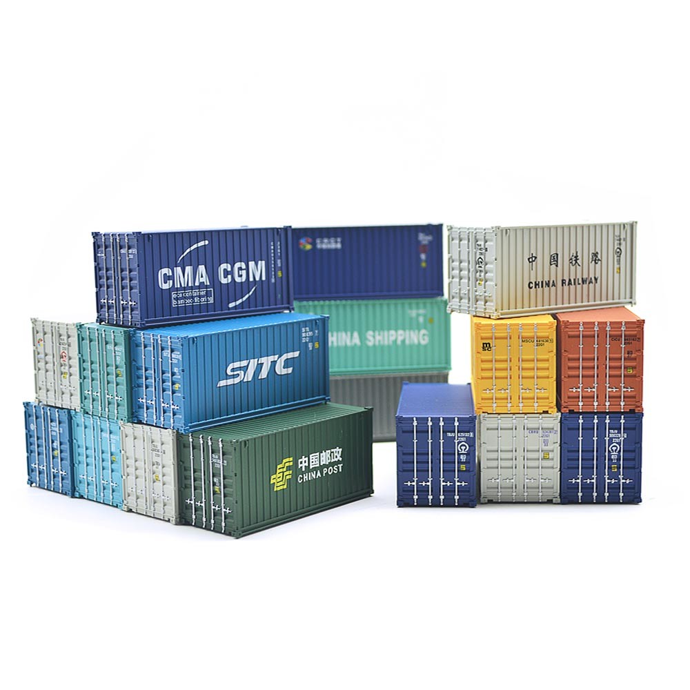 20ft 1:87 HO scale railway shipping sea container for model train railroad
