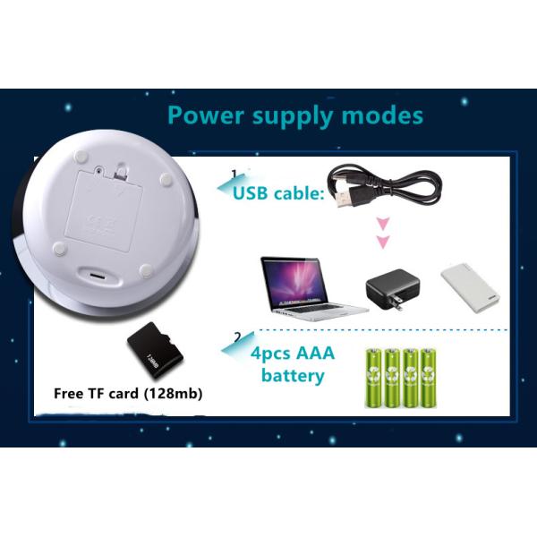 Built-in 12 Light Songs 360 Degree Rotating 8 Colorful Night Light Projector Remote Control and Timer Design Projection