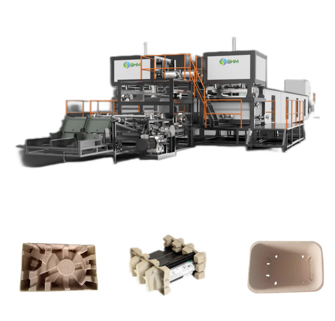 Quality Biodegradable Nursery Tray Making Machine Automatic With Nutrient Matrix Waste Paper for sale