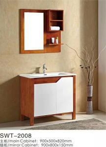 China 16mm Oak / Plywood Ceramic 36 Inch Bathroom Vanity 2 Doors Without Drawer wholesale