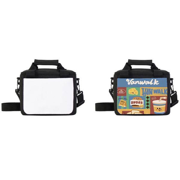 Outdoor Camping Picnic Ice Bag Blanks Large Capacity Portable Sublimation Lunch Bag Custom Polyester Ice Bucket Bag Car Ice Bag