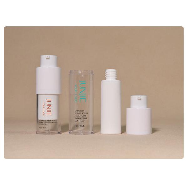 Exclusive Mini 15ml 30ml 50ml Rotate Twist Lock Pump Essence Airless Pump Bottle for Cosmetic