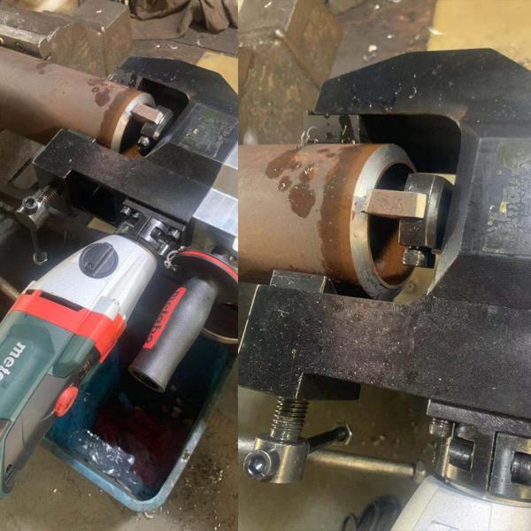 Outer Clamp Electric Pipe Beveling Machine Chamfering Automatic Feed