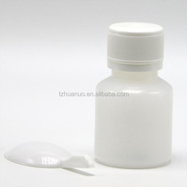 PE Transparent Plastic Bottle for Measuring Liquid Medicine 30mL Capacity and Spoon