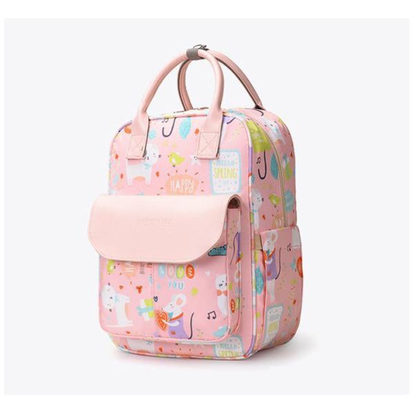 Animal Prints Polyester Rucksack Changing Travel Diaper Bags 27*15*42cm