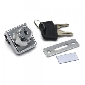 China zinc alloy Single Glass Door Lock , Display Cabinet Lock For 8-12mm glass wholesale
