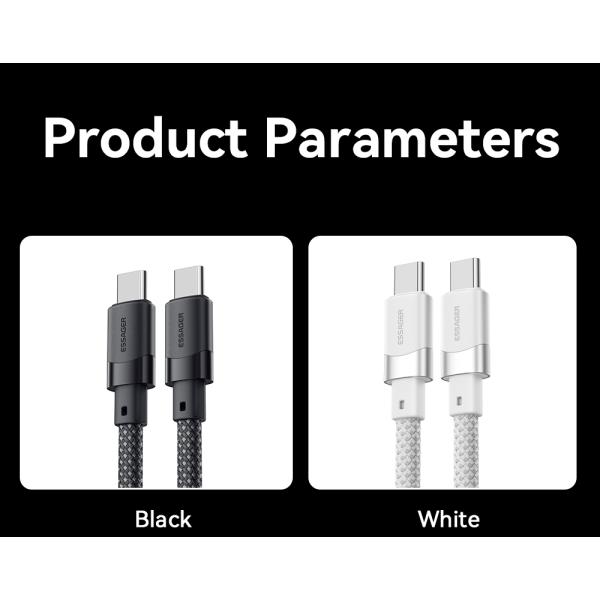 USB C To USB C Magnetic Cables 100W 1m 480Mbps ES-X53 Series