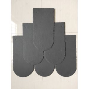 China U Shape Roofing Paving Slate Culture Stone Tiles Natural Black wholesale