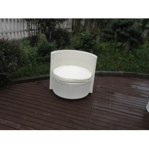 Waterproof White Resin Wicker Chair Set For Home / Restaurant