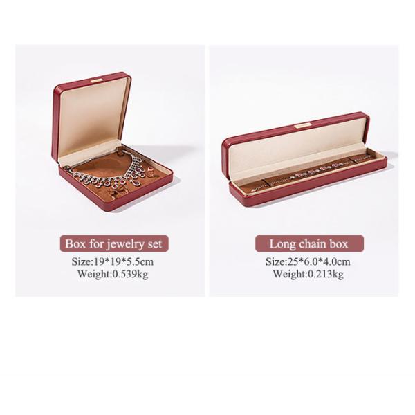 Brown PU Leather Jewelry Packaging box Elegant Jewelry Storage Gift Box