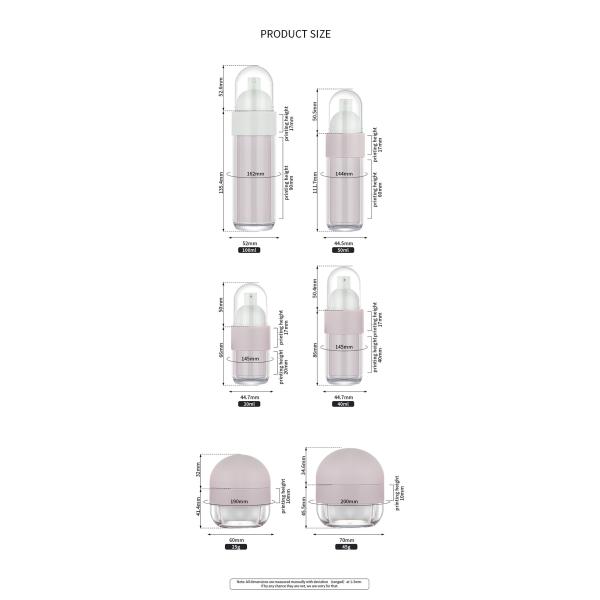 wholesale cosmetic plastic bottle sets jar for skincare face cream lotion bottle