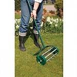 China Easy Rolling Heavy Duty Lawn Aerator Green Lightweight Hand Held Core Aerator on sale