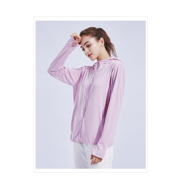 Zipper long sleeve lady cool sports t-shirt fitness running yoga coat