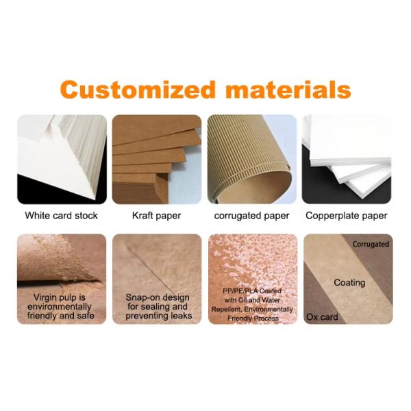 Foldable Kraft Paper Brown Burger Box Oil Proof Take Away Packaging