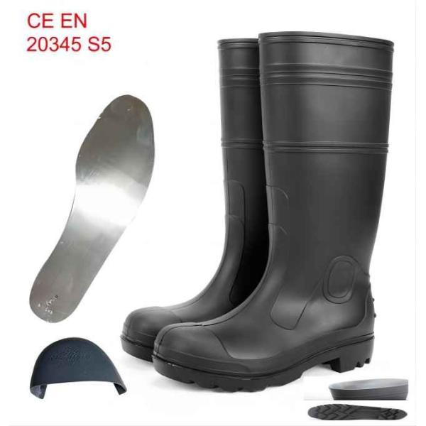 Rubber S5 Industrial Safety Gumboots Pvc Gum Boot Anti Smash