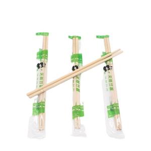 China Customized Logo Round Disposable Bamboo Chopsticks 240mm*4.8mm wholesale