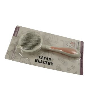 China Deodorant Stainless Steel Pet Comb Brush Universal  Hair Removal Corner Massage Cat Brush 108g on sale