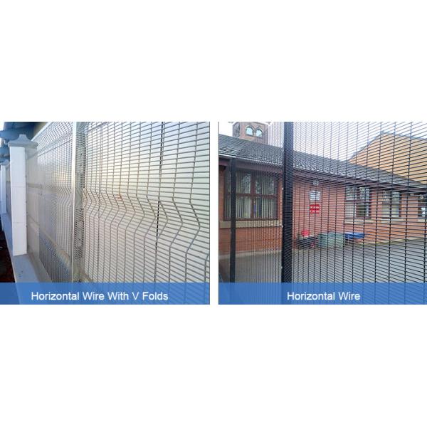 Low Carbon Steel Wire Mesh 80x80mm Post 358 Security Fencing
