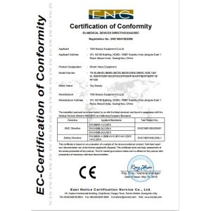 Top Beauty Equipment Co., Ltd Certifications
