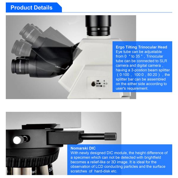 Microscope Semi APO BF+DF+DIC+PL A13.1095-R Full Auto Reflect Portable Metallurgical