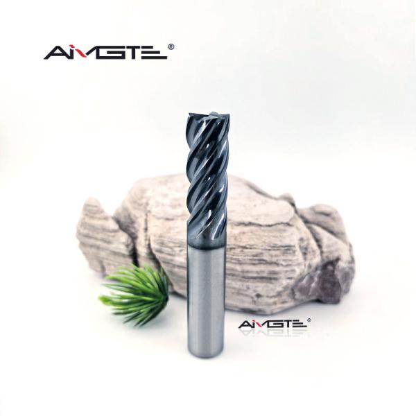AlTiCrN 5 Flute Carbide End Mill for Steel High Performance CNC Milling Cutter for Hardened Steel Stainless Alloys