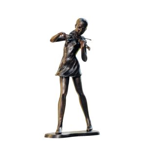 Cast Iron Garden Folk Art Metal Sculptures / Antique Metal Statues