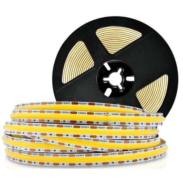 Flexible COB LED Strip No Dots 5V DC 2700K - 6500K White Dimmable USB Powered LED TV Lighting