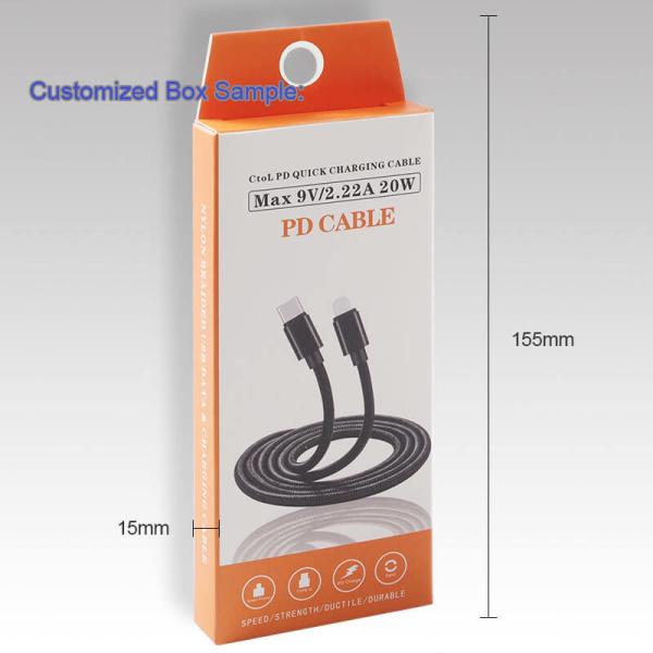 18W 20W Type C To Lightning Cable Nylon Braided Mobile Data Cable