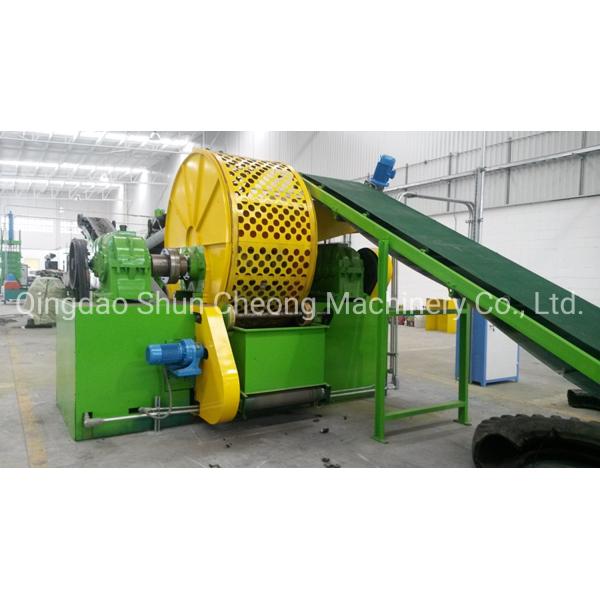 China Waste Tire Recycling Plant / Whole Waste Tyre Shredder Machine