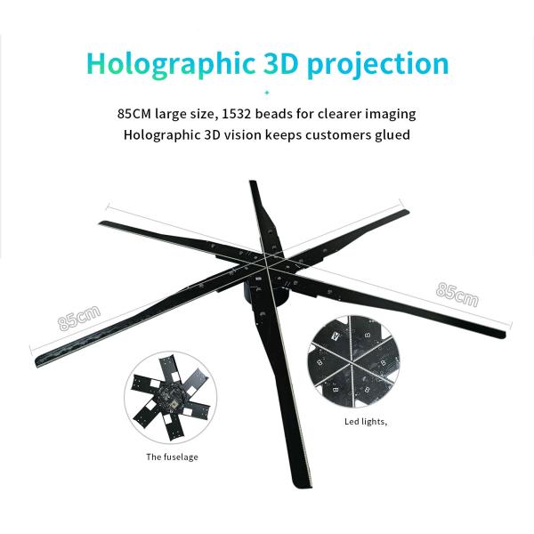 3D Hologram Display with Outdoor Advertising and 10ms Response Time Holographic Fans