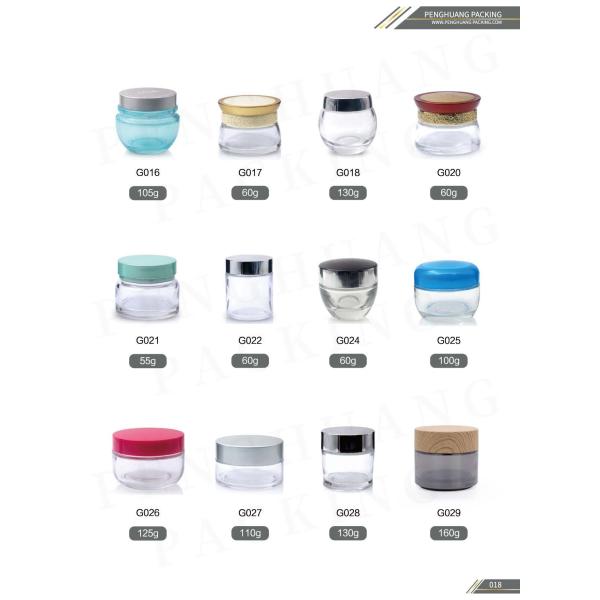 3ml 15ml 20ml Cosmetic Cream Jar Glass Clear With Gold Lids