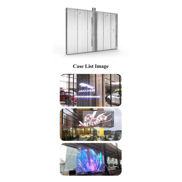 P3.9-7.8Q50T Transparent Glass LED Screen Window Wall 0