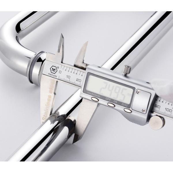 Hotel Round Tube Shower Door Glass Handle Seven And L Shaped High Strength