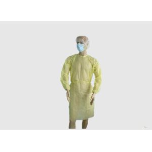 Buy cheap Non Absorbent Yellow Isolation Gowns , Disposable Barrier Gowns Lightweight from wholesalers