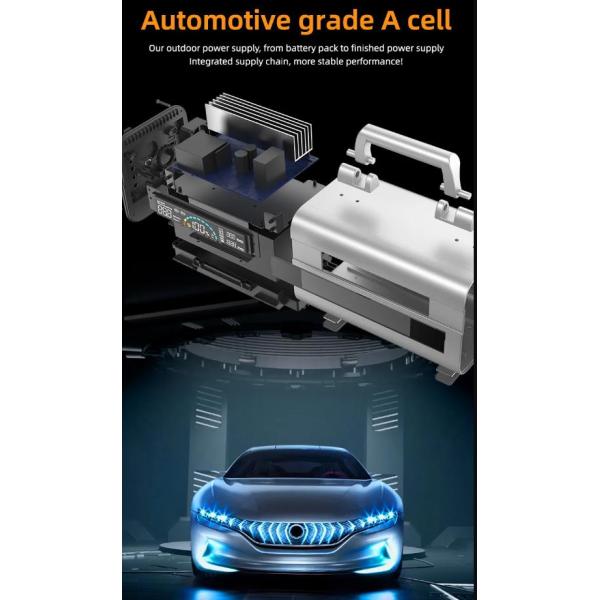 110V / 220V Input Output 600wh Portable Power Station With Solar And Light 4w