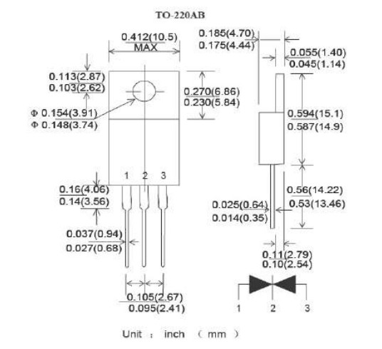 To-220ab Transient Voltage Suppressor Diode Er1000 To Er1006ct Fast Recovery Diode