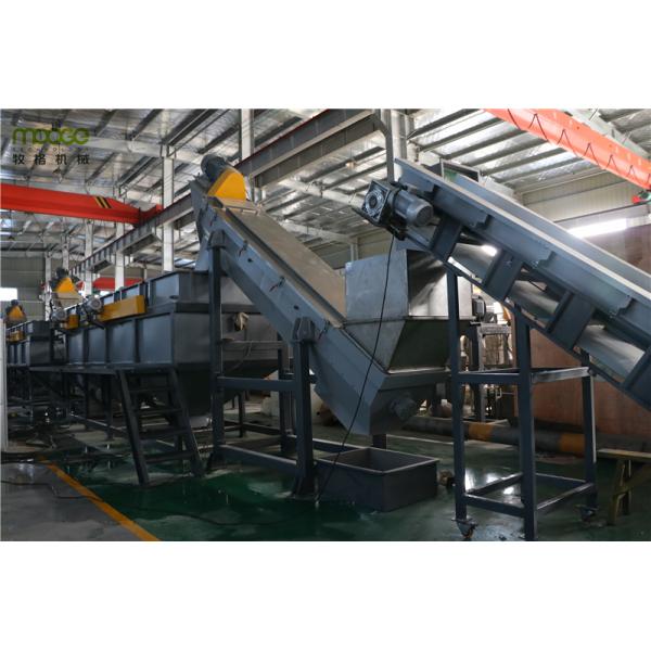 Semi Automatic Plastic Film Recycling Machine Mulching HDPE Waste