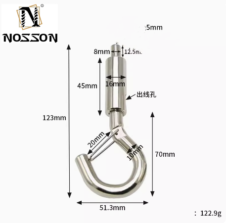 Electrolytic Treatment 8mm-50mm Stainless Steel Double End Bolt Snap Hook Carabiner for Dog Leash Scuba Accessories
