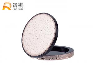 China Pink Round Empty Compact Powder Case Colorful Custom For Cosmetic Makeup wholesale