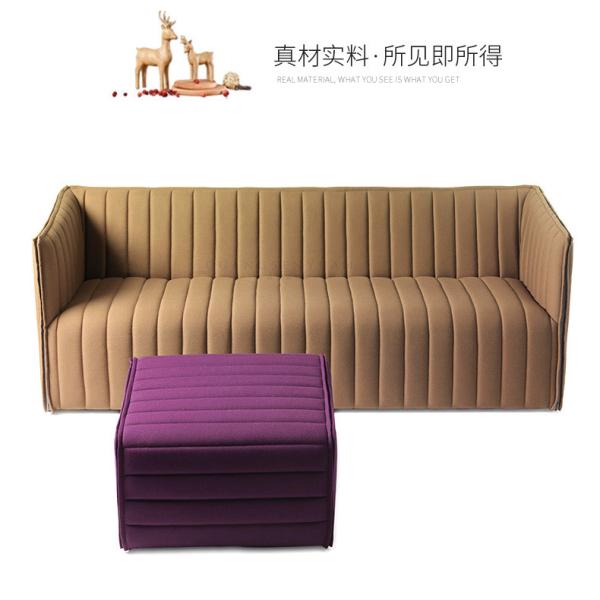 American Wind Net Red Fabric Velvet Sofa Family Three Person Simple Northern Europe Light Luxury