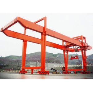 Buy cheap RMG Rail Mounted Electric Gantry Crane 5-200t Electric Trolley Double Girder from wholesalers
