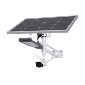 China Outdoor Die Casting Aluminum Solar Powered LED Street Lights With CCTV Camera Wifi 4G on sale