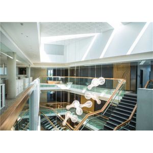 China Standoff Frameless Glass Deck Railing Systems , Frameless Glass Balcony Railing wholesale