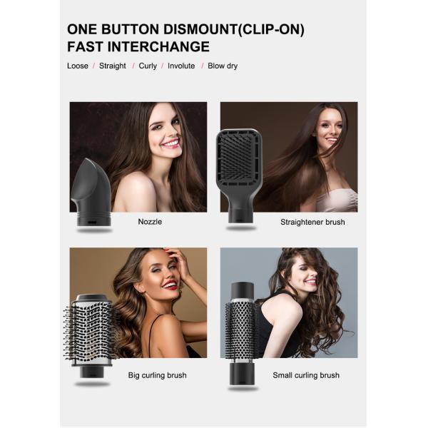 ABS Electric Hair Brush Dryer , Ionic 4 In 1 Hot Air Brush 1000W