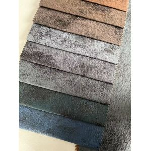 China 100% Polyester Leather Sofa Fabric Water Resistant Soft Leather Material wholesale