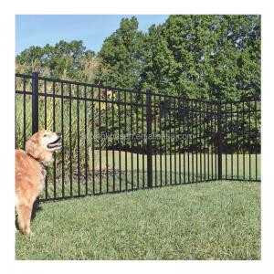 China Galvanized Portable Yard Fencing Ornamental Metal Fence Wrought Iron Zinc Steel Fence Panels wholesale