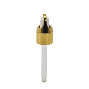Glass Pipette Gold Anodized Aluminum 20 410 Cosmetic Dropper