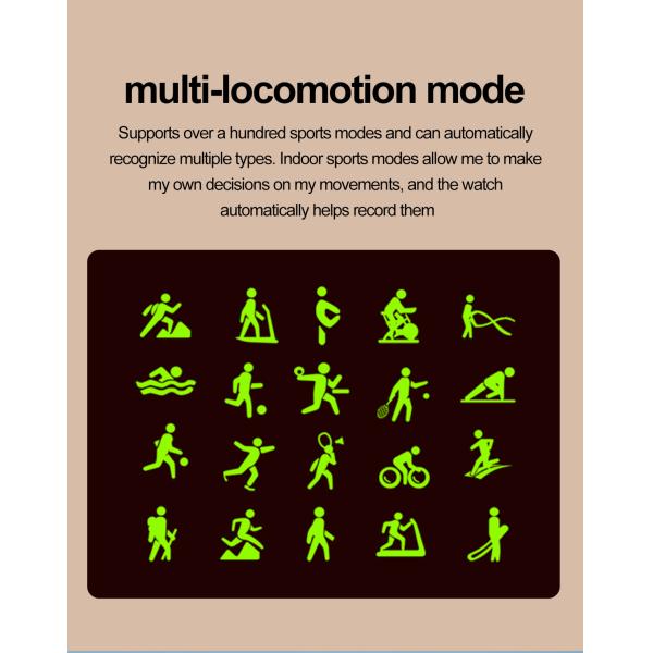 NFC Function HD Retinal Screen Smart Watch HK82 Supports Hundred Sports Modes