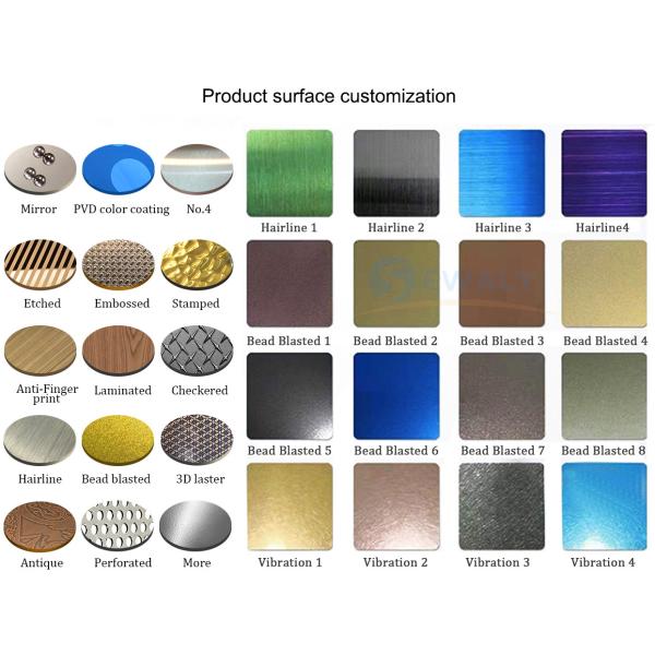 Rose Gold 304 Mirror Stainless Steel Sheet Hairline Colored Black